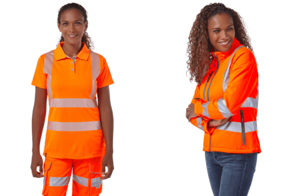 The Hi Vis Pippacott Coolviz Ultra Women's Polo Shirt and the Hi Vis Honeywell Women's Softshell Jacket 