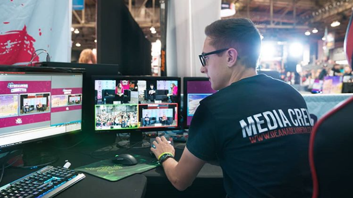 Menace Media's editor at work in his branded clothing.