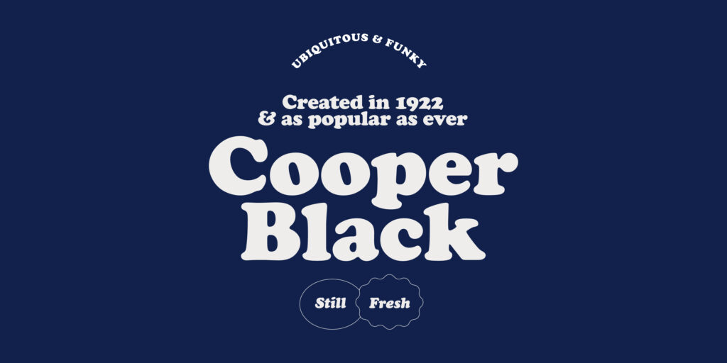 Cooper Black font example