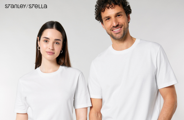 two models wearing white t-shirts