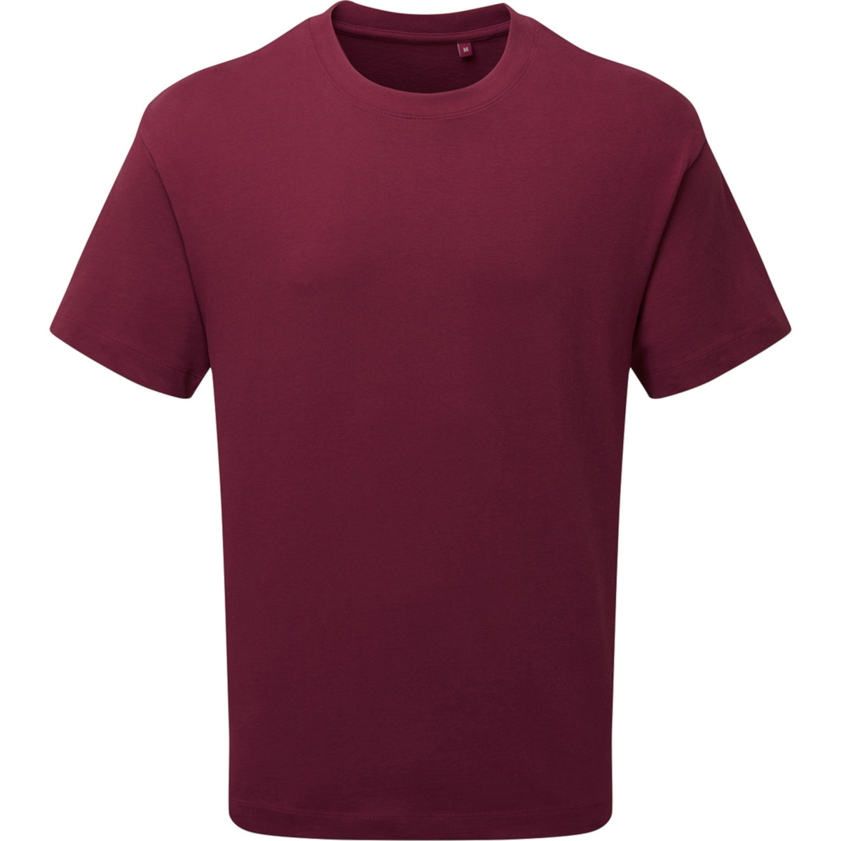 T-Shirts, Slim Fit Burgundy Marl Organic T-Shirt